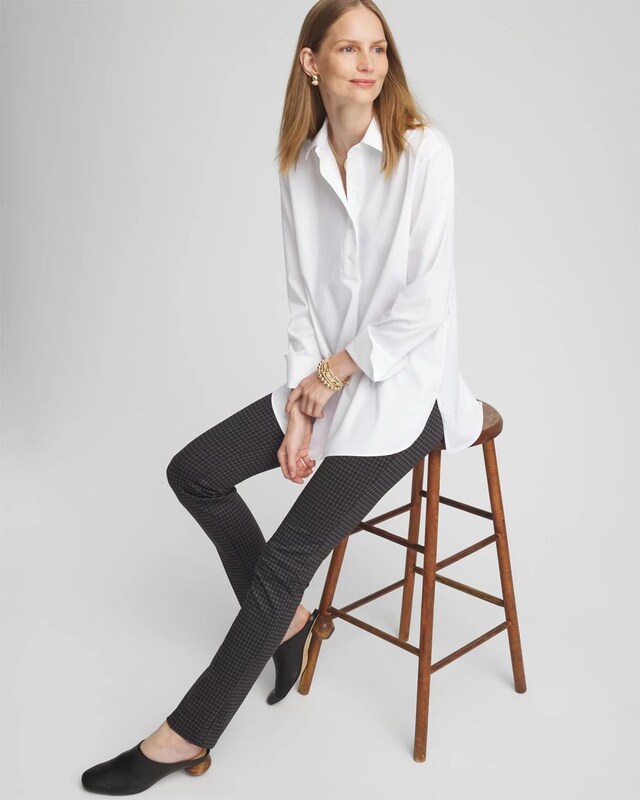 No Iron Knit Mix Tunic - image 2